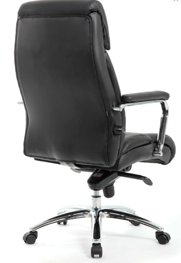 Офисное кресло из натуральной кожи BRABIX PREMIUM "Phaeton EX-502", хром, черное, 530882 в Архангельске - изображение 2