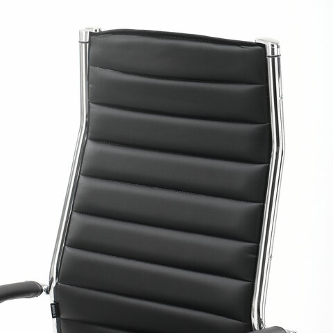 Кресло компьютерное Brabix Style EX-528 (экокожа, хром, черное) в Архангельске - изображение 6
