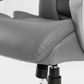Офисное кресло Brabix Premium Level EX-527 (пружинный блок, рециклированная кожа, серое) в Архангельске - предосмотр 9