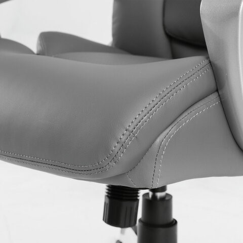 Офисное кресло Brabix Premium Level EX-527 (пружинный блок, рециклированная кожа, серое) в Архангельске - изображение 9