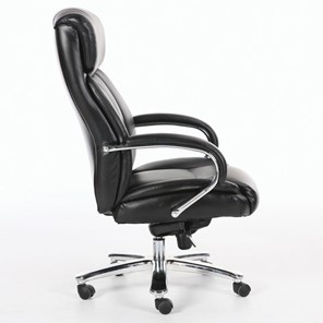 Кресло Brabix Premium Direct EX-580 (хром, рециклированная кожа, черное) в Архангельске - предосмотр 1