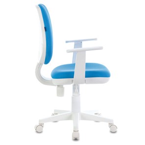 Компьютерное кресло Brabix Fancy MG-201W (с подлокотниками, пластик белый, голубое) в Архангельске - предосмотр 2