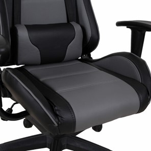 Компьютерное кресло Brabix GT Racer GM-100 (две подушки, экокожа, черное/серое) 531926 в Архангельске - предосмотр 8