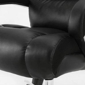 Кресло Brabix Premium Bomer HD-007 (рециклированная кожа, хром, черное) 531939 в Архангельске - предосмотр 3