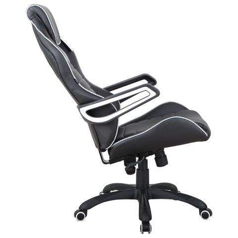 Компьютерное кресло Brabix Techno Pro GM-003 (экокожа, черное/серое, вставки серые) в Архангельске - изображение 3