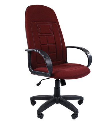 Офисное кресло CHAIRMAN 727 ткань ст., цвет бордо в Архангельске - изображение