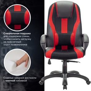 Компьютерное кресло Brabix Premium Rapid GM-102 (экокожа/ткань, черное/красное) 532107 в Архангельске - предосмотр 5