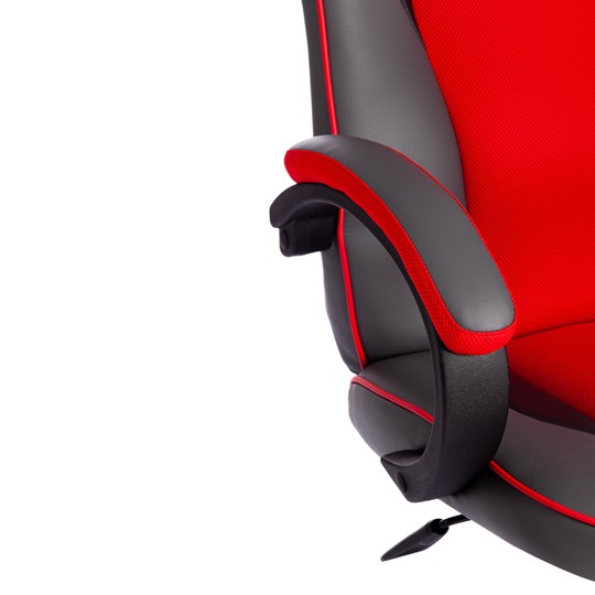 Кресло компьютерное RACER GT new кож/зам/ткань, металлик/красный, арт.13249 в Архангельске - изображение 10