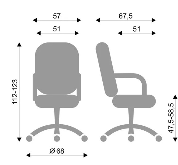 Кресло для офиса BOSS (PL64) экокожа ECO в Архангельске - изображение 5