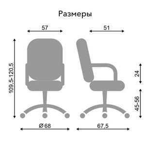 Кресло для офиса CLASSIC (PL64) ткань CAGLIARI коричневый в Архангельске - предосмотр 1