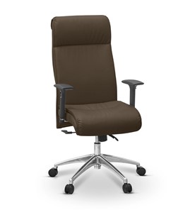 Офисное кресло для руководителя Dark (подлокотники 3D) экокожа премиум / коричневая CN1116 в Архангельске