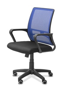 Кресло в офис Акцент, сетка YM/ткань TW / синяя/черная в Архангельске - предосмотр