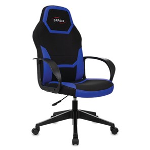 Офисное кресло BRABIX "Alpha GM-018", ткань/экокожа, черное/синее, 532638, GM-018_532638 в Архангельске