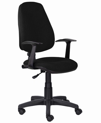 Кресло офисное Brabix Comfort MG-321, регулируемая эргономичная спинка, ткань, черное в Архангельске - изображение
