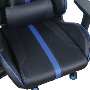 Офисное кресло BRABIX "GT Carbon GM-120", две подушки, экокожа, черное/синее, 531930 в Архангельске - предосмотр 10