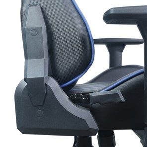 Офисное кресло BRABIX "GT Carbon GM-120", две подушки, экокожа, черное/синее, 531930 в Архангельске - предосмотр 14