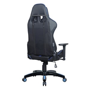 Офисное кресло BRABIX "GT Carbon GM-120", две подушки, экокожа, черное/синее, 531930 в Архангельске - предосмотр 5