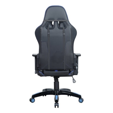 Офисное кресло BRABIX "GT Carbon GM-120", две подушки, экокожа, черное/синее, 531930 в Архангельске - изображение 6