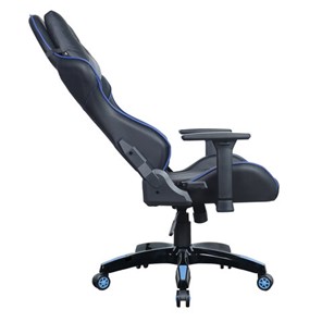 Офисное кресло BRABIX "GT Carbon GM-120", две подушки, экокожа, черное/синее, 531930 в Архангельске - предосмотр 7