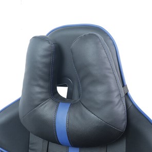 Офисное кресло BRABIX "GT Carbon GM-120", две подушки, экокожа, черное/синее, 531930 в Архангельске - предосмотр 8