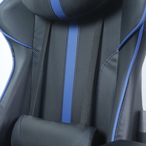 Офисное кресло BRABIX "GT Carbon GM-120", две подушки, экокожа, черное/синее, 531930 в Архангельске - предосмотр 9