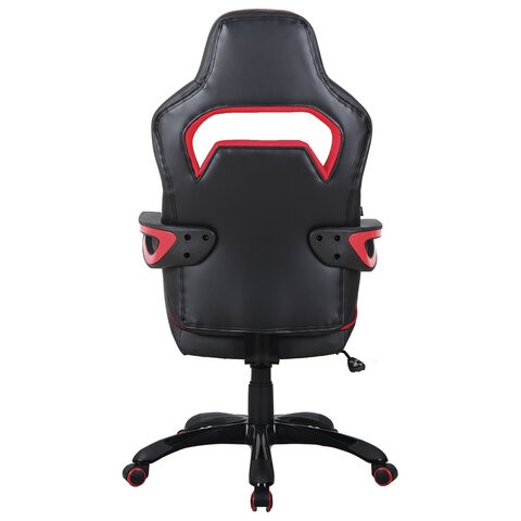 Компьютерное кресло Brabix Nitro GM-001 (ткань, экокожа, черное, вставки красные) 531816 в Архангельске - изображение 5