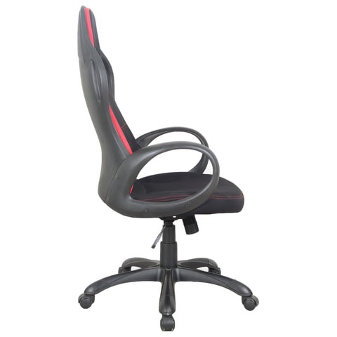 Компьютерное кресло Brabix Premium Force EX-516 (ткань, черное/вставки красные) 531571 в Архангельске - изображение 2