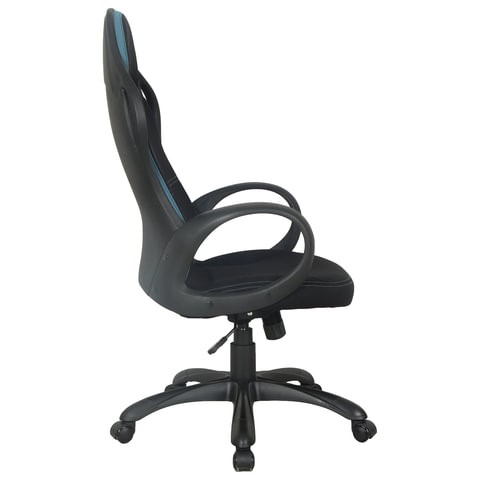 Кресло офисное Brabix Premium Force EX-516 (ткань, черное/вставки синие) 531572 в Архангельске - изображение 2