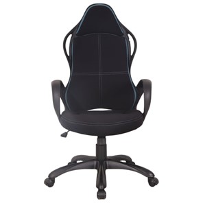 Кресло офисное Brabix Premium Force EX-516 (ткань, черное/вставки синие) 531572 в Архангельске - предосмотр 3