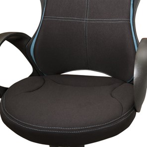 Кресло офисное Brabix Premium Force EX-516 (ткань, черное/вставки синие) 531572 в Архангельске - предосмотр 5