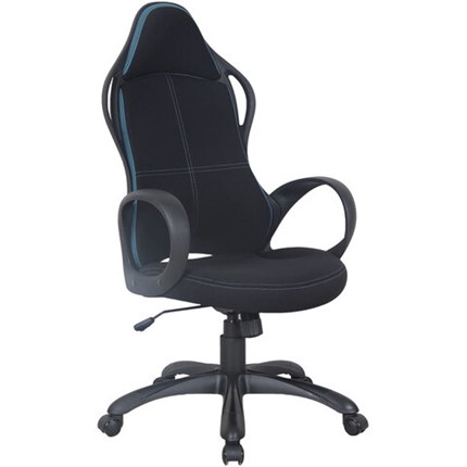 Кресло офисное Brabix Premium Force EX-516 (ткань, черное/вставки синие) 531572 в Архангельске - изображение