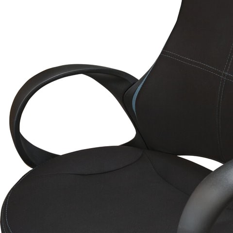 Кресло офисное Brabix Premium Force EX-516 (ткань, черное/вставки синие) 531572 в Архангельске - изображение 6