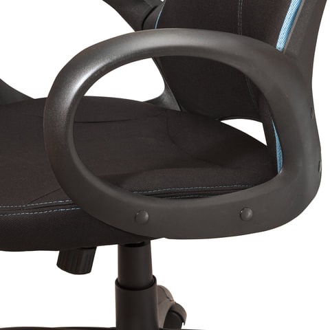 Кресло офисное Brabix Premium Force EX-516 (ткань, черное/вставки синие) 531572 в Архангельске - изображение 9