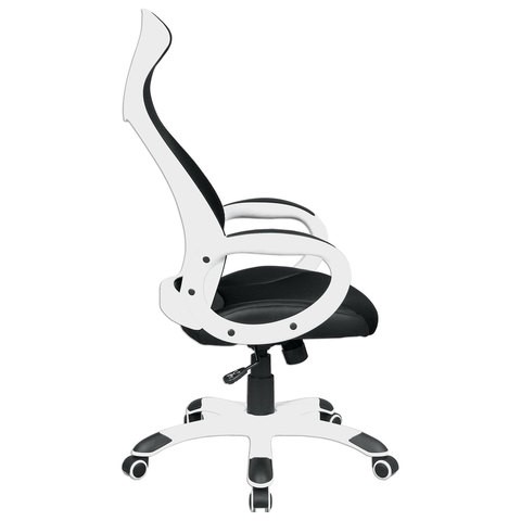 Офисное кресло Brabix Premium Genesis EX-517 (пластик белый, ткань/экокожа/сетка черная) 531573 в Архангельске - изображение 2