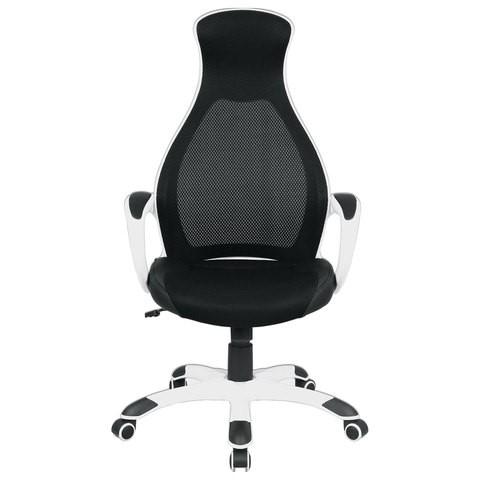Офисное кресло Brabix Premium Genesis EX-517 (пластик белый, ткань/экокожа/сетка черная) 531573 в Архангельске - изображение 3