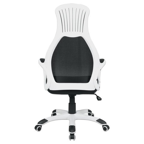 Офисное кресло Brabix Premium Genesis EX-517 (пластик белый, ткань/экокожа/сетка черная) 531573 в Архангельске - изображение 4