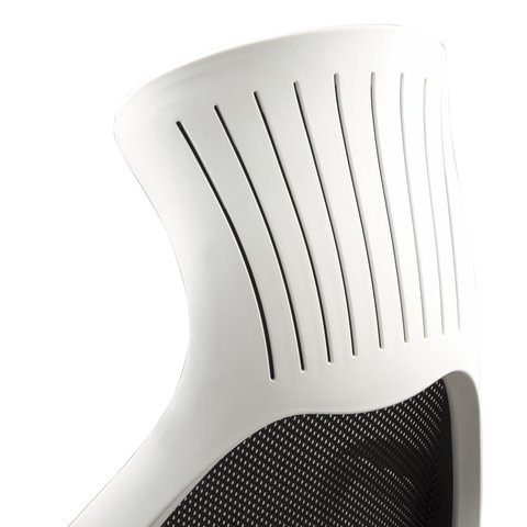 Офисное кресло Brabix Premium Genesis EX-517 (пластик белый, ткань/экокожа/сетка черная) 531573 в Архангельске - изображение 8