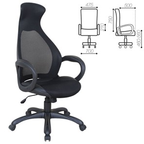 Кресло Brabix Premium Genesis EX-517 (пластик черный, ткань/экокожа/сетка черная)   531574 в Архангельске - предосмотр 1