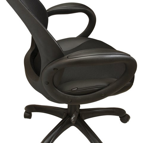 Кресло Brabix Premium Genesis EX-517 (пластик черный, ткань/экокожа/сетка черная)   531574 в Архангельске - изображение 7