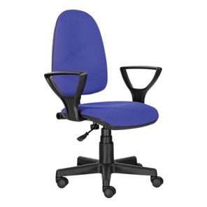 Офисное кресло Brabix Prestige Ergo MG-311 (регулируемая эргономичная спинка, ткань, черно-синее) 531876 в Архангельске - предосмотр