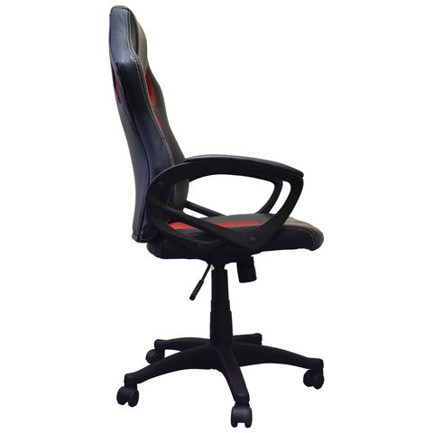 Кресло компьютерное Brabix Rider EX-544 (экокожа черная/ткань красная) 531583 в Архангельске - изображение 2