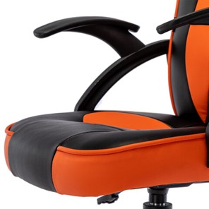 Кресло компьютерное BRABIX "Shark GM-203", экокожа, черное/оранжевое, 532513 в Архангельске - предосмотр 11