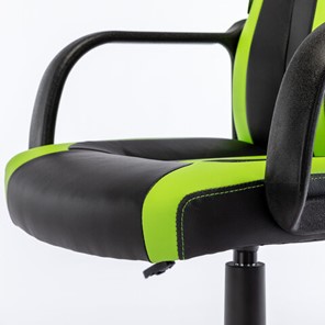 Офисное кресло BRABIX "Stripe GM-202", экокожа, черное/зеленое, 532511 в Архангельске - предосмотр 11