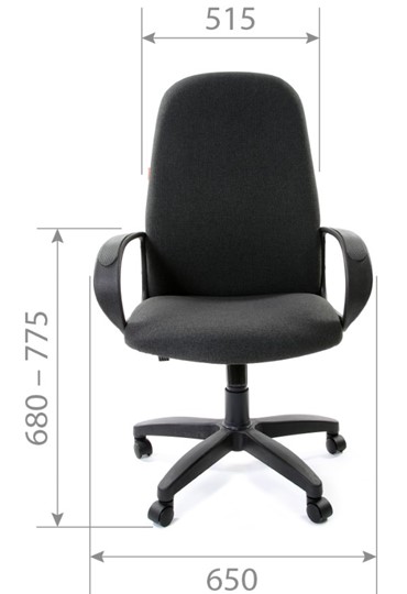 Кресло компьютерное CHAIRMAN 279, экокожа, цвет черный в Архангельске - изображение 2