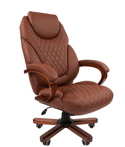 Кресло компьютерное CHAIRMAN 406, коричневый в Архангельске - предосмотр