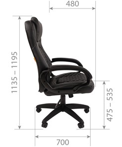 Кресло офисное CHAIRMAN 432, экокожа, цвет коричневый в Архангельске - предосмотр 6