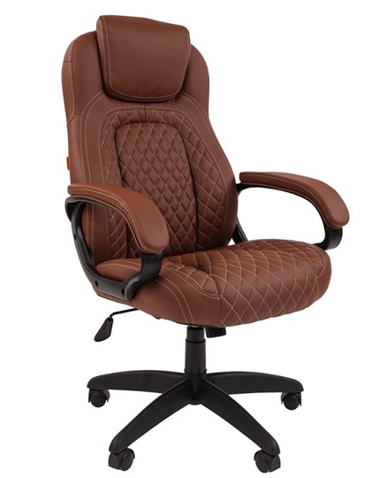 Кресло офисное CHAIRMAN 432, экокожа, цвет коричневый в Архангельске - изображение 1