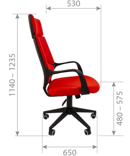 Офисное кресло CHAIRMAN 525, оранжевое в Архангельске - изображение 2