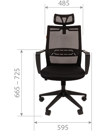 Офисное кресло CHAIRMAN 545 сетка/ткань черный в Архангельске - изображение 3