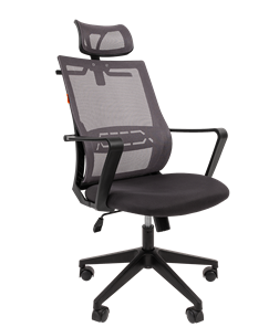 Кресло офисное CHAIRMAN 545 сетка/ткань серый в Архангельске - предосмотр